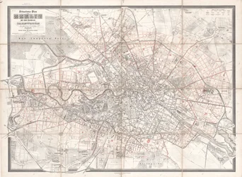 Plano de situação de Berlim com o Weichbilde e Charlottenburg recentemente gravado e desenhado por Sineck